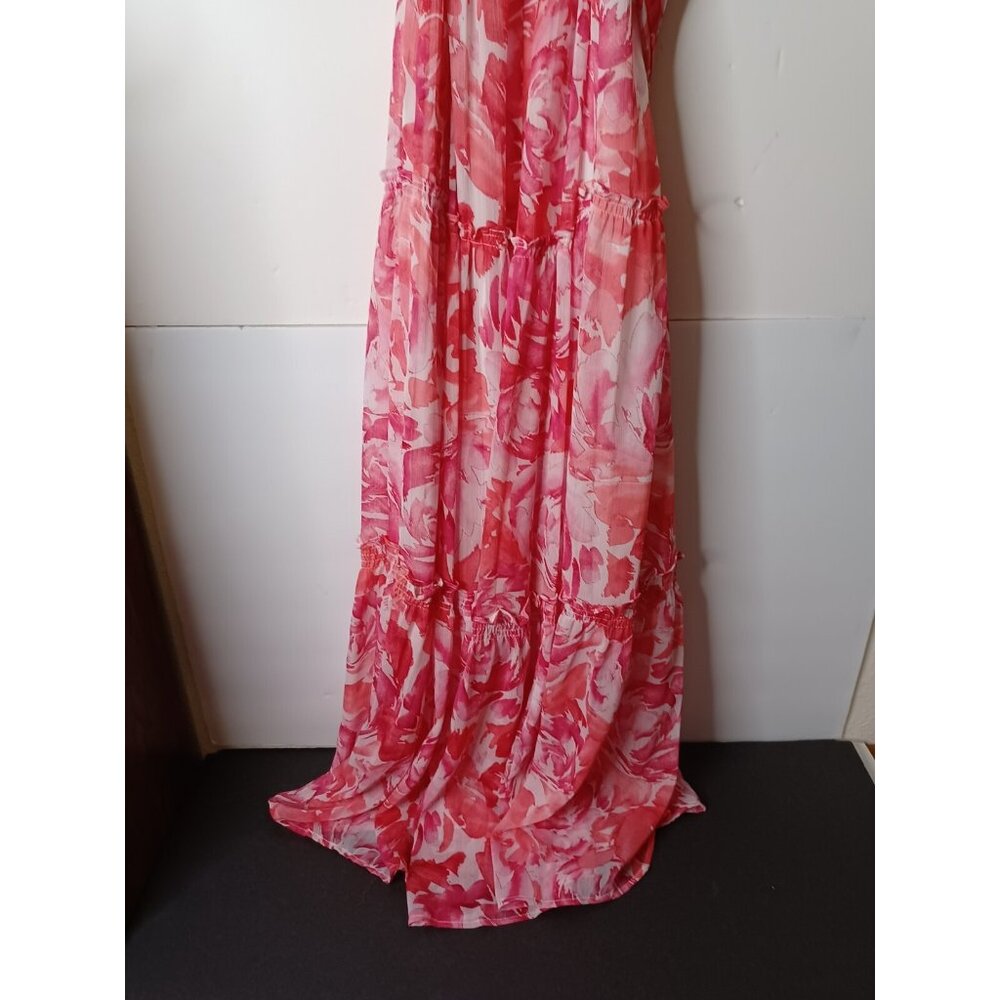 CALVIN KLEIN Womens White Lined Tie Belt Floral Sleeveless Dress Size 8 $149 - Picture 8 of 9